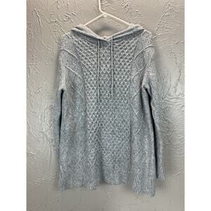 American Eagle Sweater Womens Long Gray Hood Pullover Size Medium‎